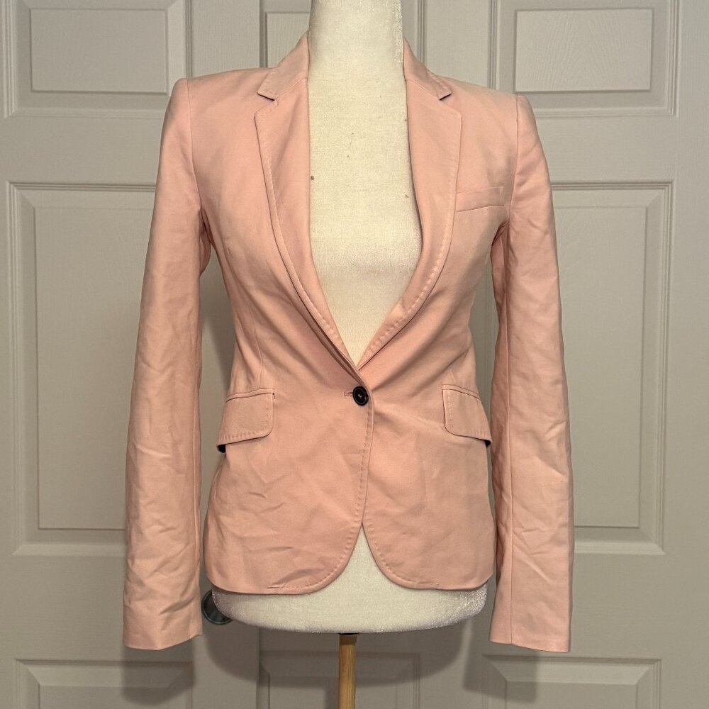 Zara Woman Single Button Tailored Blazer in Dusty Rose Pink
